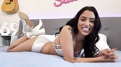 Hot brunette fucking my husband Dan Ferrari while I film it