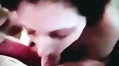 Married milf keeps wedding ring on while sucking dick and taking a messy facial