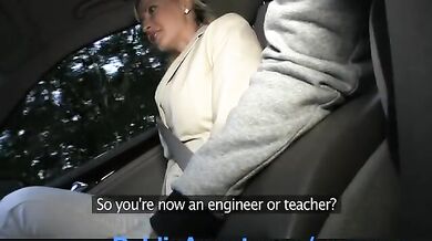 PublicAgent Blonde Ex-Girlfriend Rides my Cock in my Car