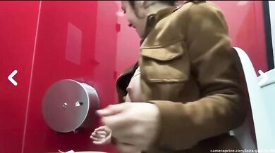 Hot Blonde Showing Off In The Bathroom