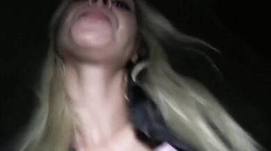 PublicAgent Naughty blonde gets her ass covered in cum