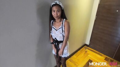 MILF Asian House Cleaner Fucks the Boss to Keep Him Happy