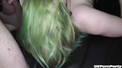 British slut Isabel Dean joined lusty porno blonde Louise Lee for a swingers club gangbang fuck party