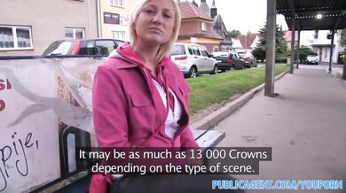 PublicAgent Short haired blonde fucks for a part in a fake movie