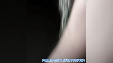 PublicAgent Young blonde with a beautiful pussy fucks outside