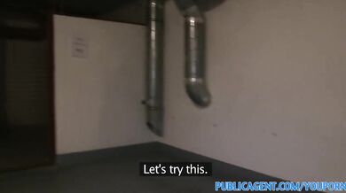 PublicAgent Cathy MILF shows off her huge boobs and fucks a big cock