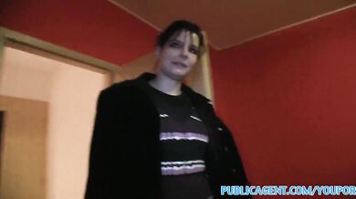 PublicAgent Black haired amateur strips off for fake advertising job