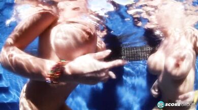 Sexy Big Tit Models Valory And Lana Went Skinny Dipping