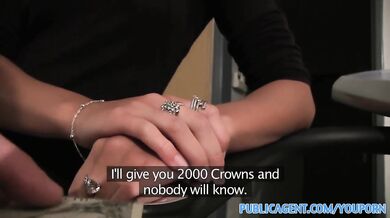 PublicAgent Caseys show off her bubble butt and fucked for cash