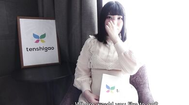 Hot sexy Amateur Ryo in casting couch interview gets naked and sucks cock - First adult video 4K pt2