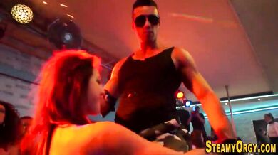 Inked cfnm teen blowing