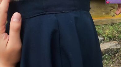 Amateur teen gets her ass destroyed near railway station