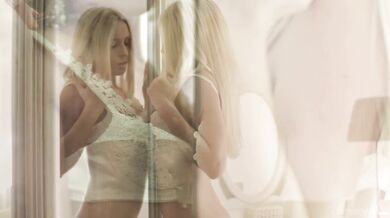Perv Teen Roxy G Is Wrecking Her Cunt In White Lingerie!