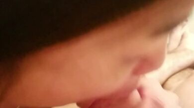 Getting a sloppy blow job