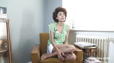 Ersties - Luna's Brazilian hairy pussy in hot closeup