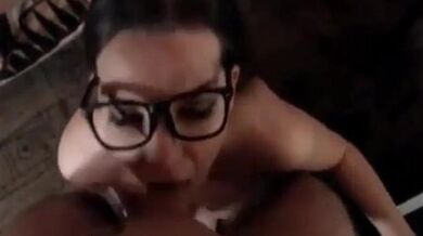 Nerdy teen gets fucked on cam