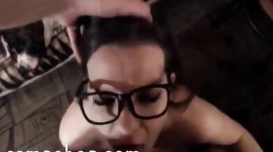 Nerdy teen gets fucked on cam