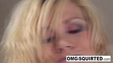 Gorgeous and Sexy Blonde Loves Squirting All Over