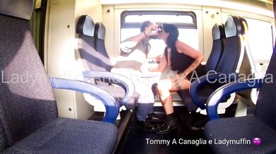 Sexo en pareja en el tren