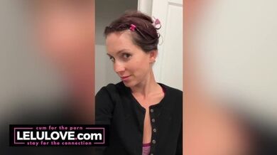 Big boobs babe bare feet in jeans mirror selfie trying out new voiceover app before/after doing hair dye - Lelu Love