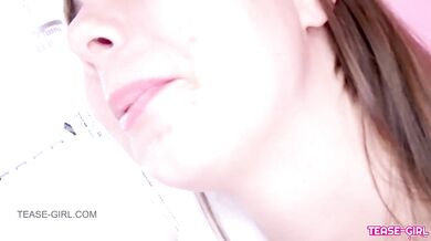 Sexy Teen girl sucks Step-Dad's cock after homework