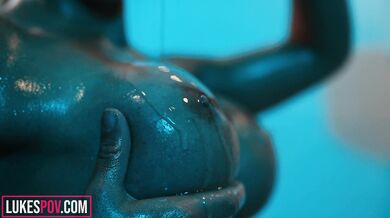 Fit Kitty Covered In Oil POV Sex