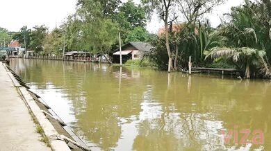 Sex vlog, Thailand floating market with beautiful big boobs girl & hard sex in front of room