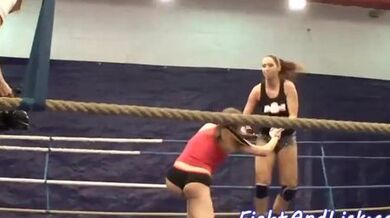 Amateur lesbian babes wrestling naked potn