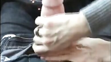 Parking lot handjob