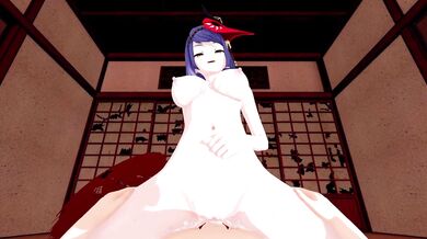 Kujou Sara Genshin Impact 3D Hentai Part 6/9