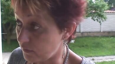 Old granny rides neighbour big dick