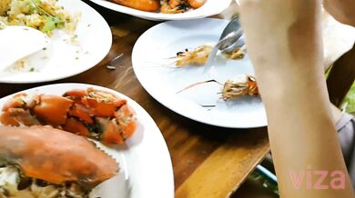 Thai girl big boob, in restaurant fucking for money, creampied all day, in doggystyle, พริตตี้สาว