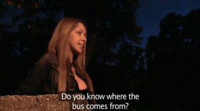 blonde big boob girl in public