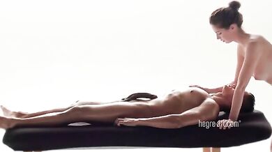 Loving touch massage for big rough dick