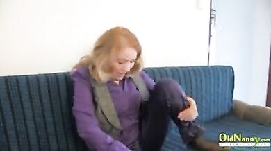 OldNannY Horny Grandma Sensual Stroking and Fuck