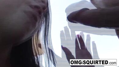 Small Tittied Brunette with a Pierced Pussy Loves Squirting