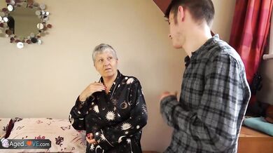 Aged Love Old lady Savana fucked by student Sam Bourne
