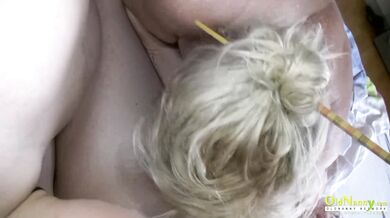 OldnannY Busty Round Matures Playing with cock