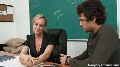 Blonde Brandi Love Fucking In The Couch With Her Tits