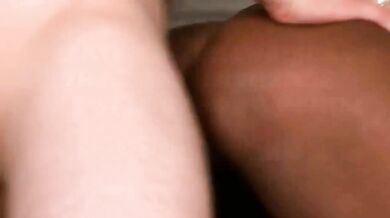 busty ebony milf gets fucked and jizzed on her butt