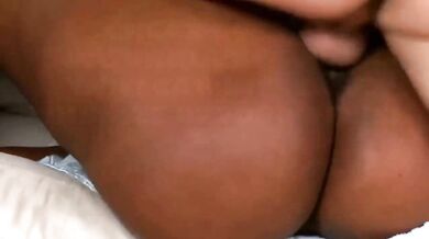 busty ebony milf gets fucked and jizzed on her butt