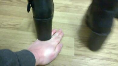 Boots hand trample