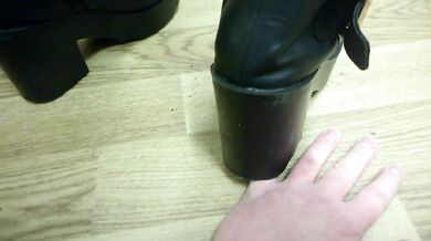 Boots hand trample