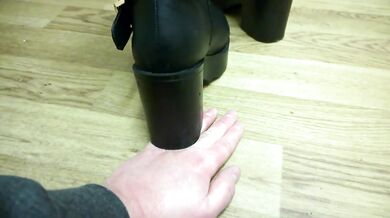 Boots hand trample