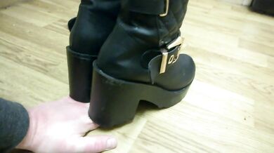 Boots hand trample