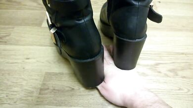 Boots hand trample