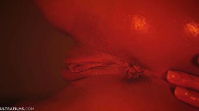 ULTRAFILMS Gorgeous Ukrainian model Sybil oiling herself and passionately fingering her pussy