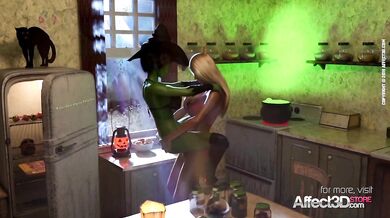 Spooky Big Tits Babes Having Futa Sex In A Fantasy Animation