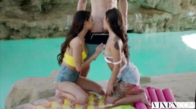 VIXEN Best friends fucked in threesome