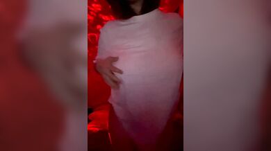 An intimate display from a beautiful woman.